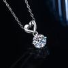 S925 Sterling Silver Classic Love Mozambican Necklace Women'S Personality Luxury Small Carat Pendant Trendy Clavicle Chain Gift
