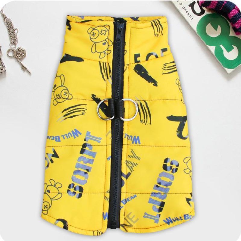 

Водонепроницаемая теплая одежда для собак, пальто для домашних животных, зимний жилет, мягкая куртка на молнии, одежда для собак для маленьких, средних и больших собак, наряд для лица собаки XL 6-7.5KG