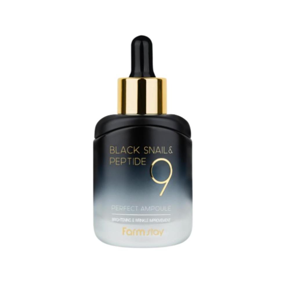Farmstay Black Snail & Peptide9 Perfect Skincare Collection Toner Ampoule Emulsion Cream Mask Pack