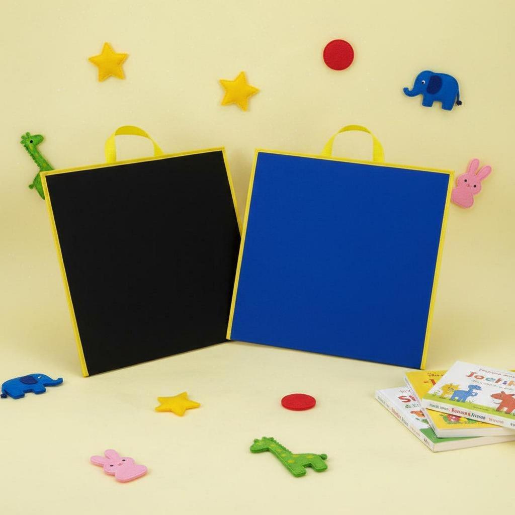 Double-Sided Felt Board Large Play Area Standing Story Lightweight and