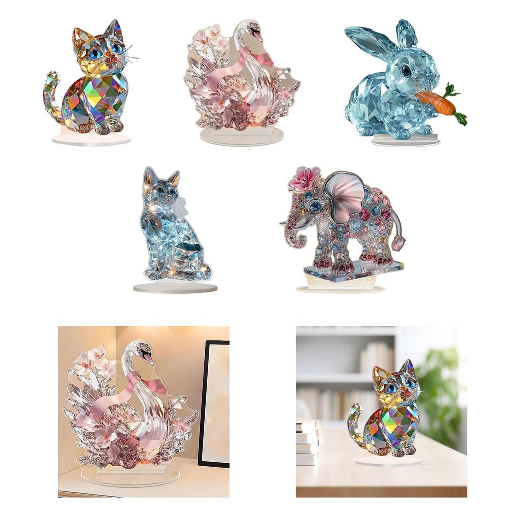 Acrylic Animal Decor 2D Flat Sign DIY Ornament for Holiday Office Businesses