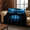 3D Basketball Sports Flannel Blanket Soft Warm Blanket for Bedroom Room Living Room Office Travel Camping Picnic Gift To Child
