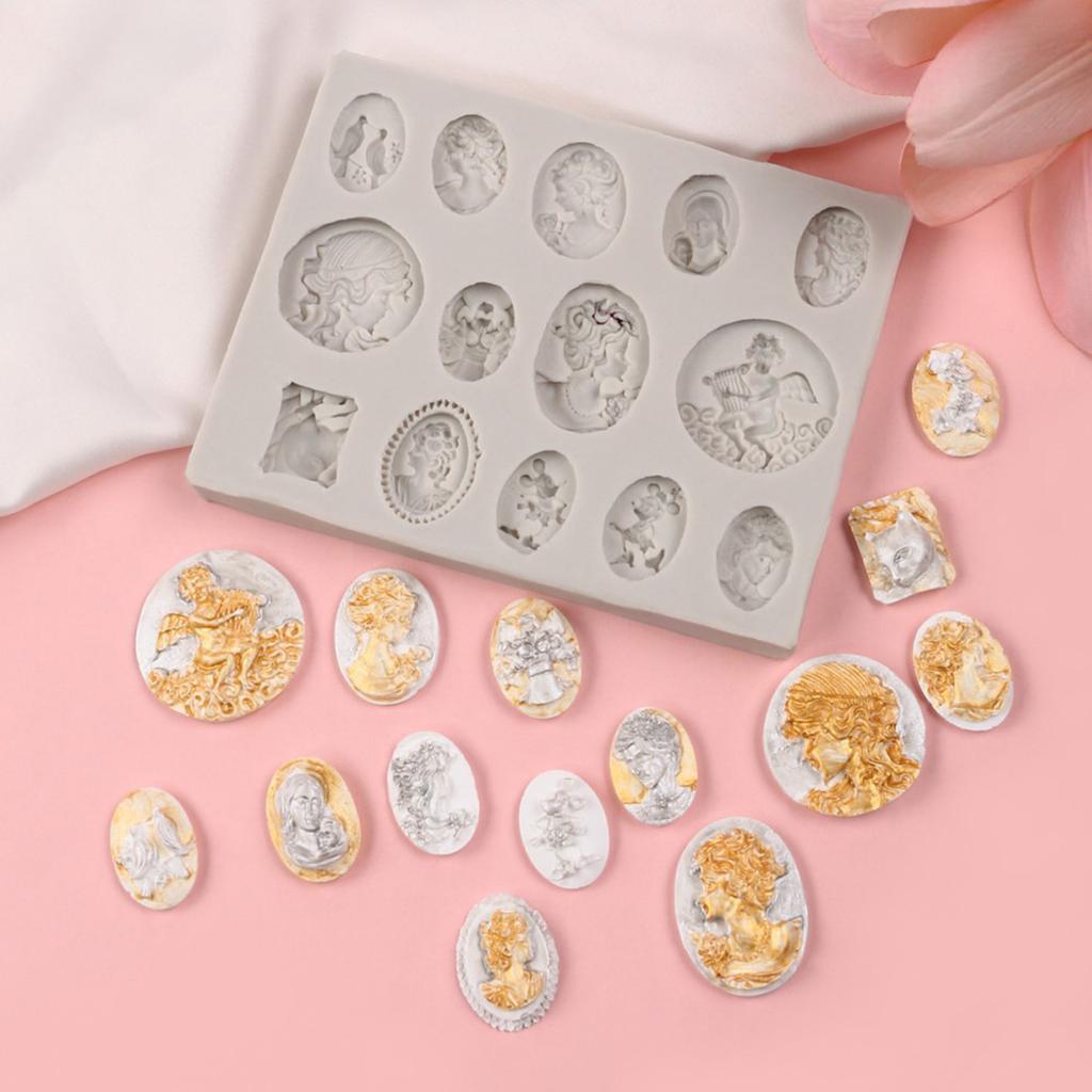 Silicone Relief Mould With Lifelikes Lady Head Sculpture Ideal For Jewelry And Decorative Arts