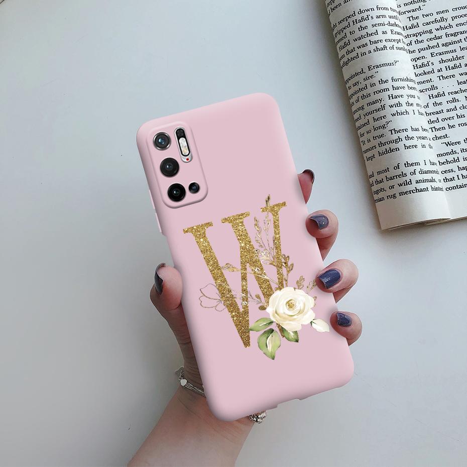 For Xiaomi Poco M3 Pro 5G Case for Poco M3 Pro 5G Cover Cute Letters Soft Silicone Phone Case for Xiaomi Poco M3 PocoM3 M 3 Pro