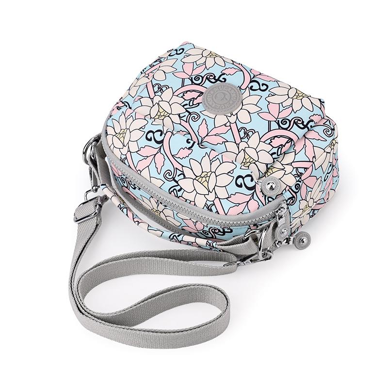 Women's Bag Middle-aged And Elderly Mother's Bag Lightweight Printed Nylon Bag Multi-pocket Shoulder Crossbody Bag