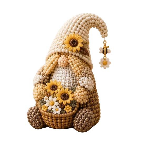 Kit de Manualidades de Cuentas de Gnomo, Kit DIY de Gnomo de Cuentas Diminutas, Lindo Kit de Arte de Gnomo con Cuentas para Adultos Adolescentes Decoración Única para el Hogar Regalo Hecho a Mano