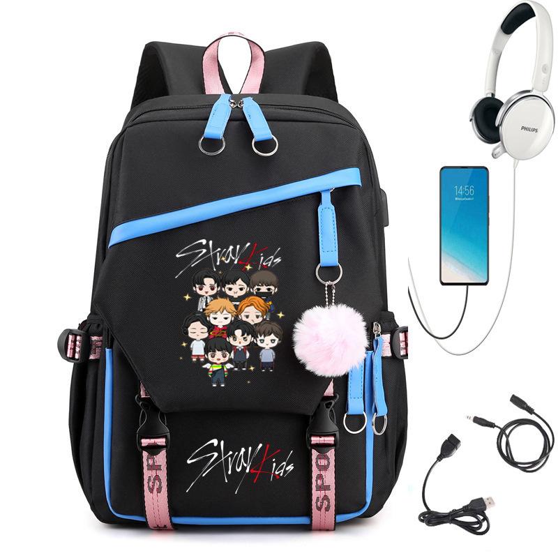 Straykids Combination Peripheral With Usb Backpack School Bag Backpack Student Male Female Bag