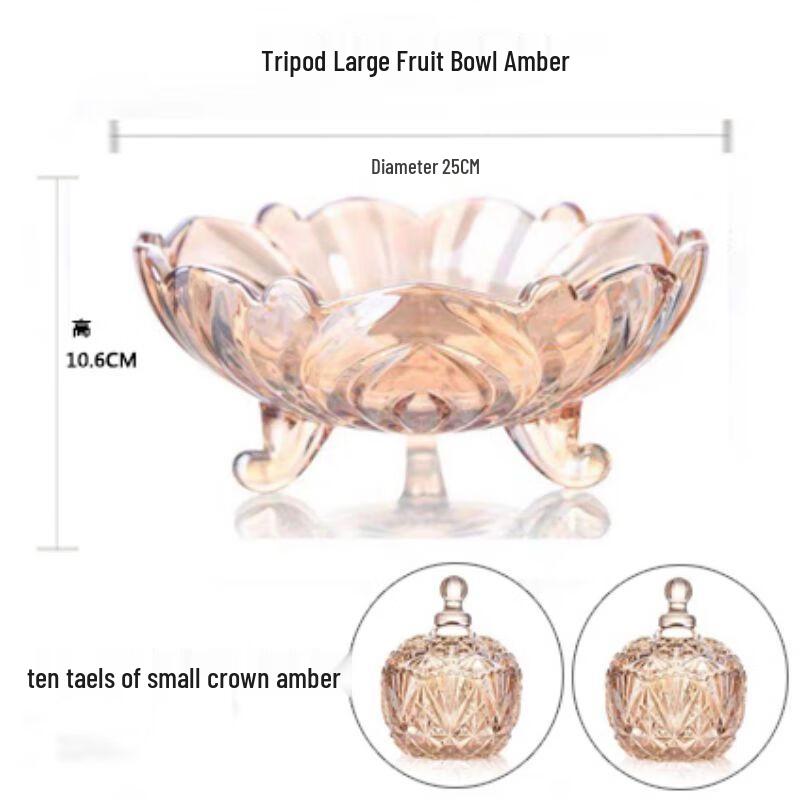 Glass Fruit and Snack Serving Set