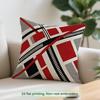 1 Red And Black Geometric Bag Cushions Pillowcase Polyester Cushion Cover Throw Pillow Pillowcover Home Car Sofa Decor