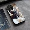 Frenchies French Bulldog Dog Phone Case For IPhone 17 Air 16 E Pro Max 15 14 13 Mini 12 Pro 11 Max Plus Black Glass Cover