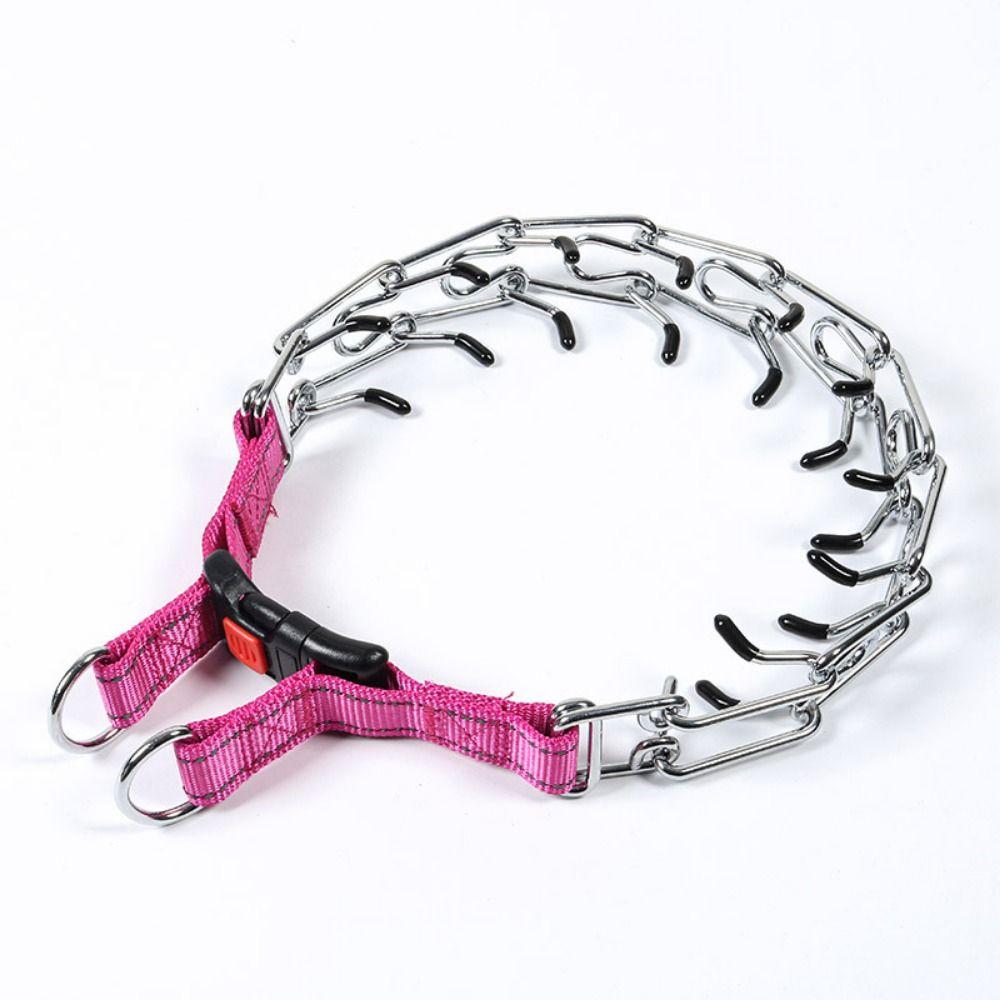 Adjustable Prong Pinch Training Collar Comfort Rubber Tips Stainless Steel Correction Pinch Collar No Pull Durable