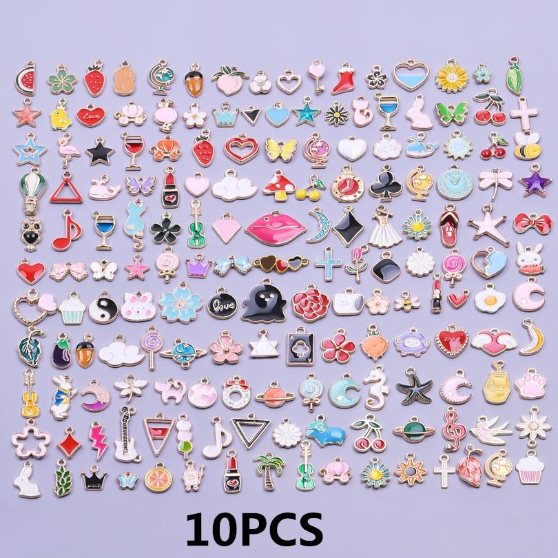 Mixed Pendants Enamel/Bracelet Charm Trinkets Flower Pendant For Jewelry Making DIY Materials Wholesale Items For Resale In Bulk