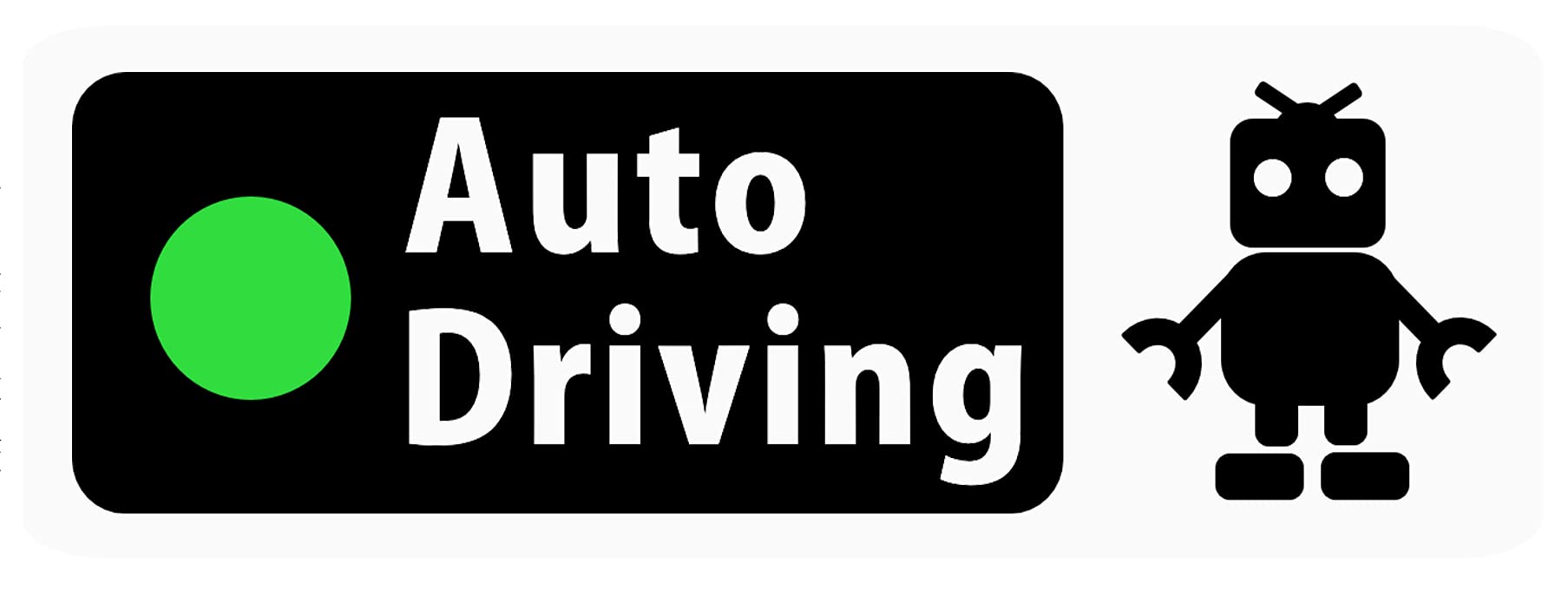

[CraftBunny®] Self-driving car sticker Auto Driving Banner Type (for SUVs 148mm×52.5mm белый