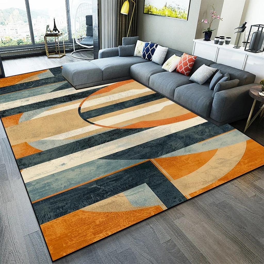 Luxury Geometric Living Room Carpet Modern Nordic Bedroom Bathroom Kitchen Door Mat Washable Sofa Hallway Area Rugs Home Decor