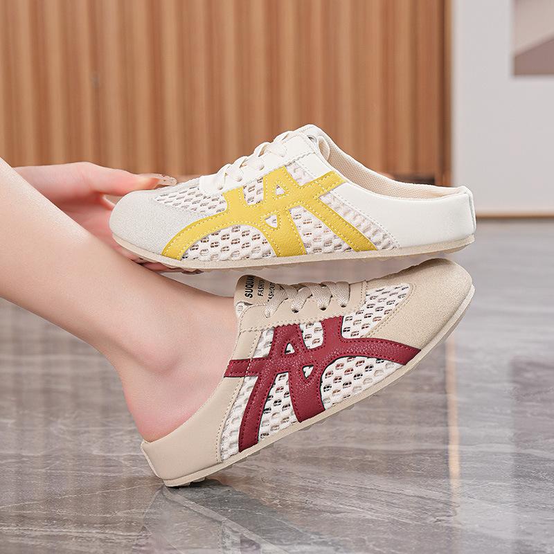 Summer New Soft Bottom Half Slippers Ins Retro Flat Bottom Inner Bag Head Slippers K