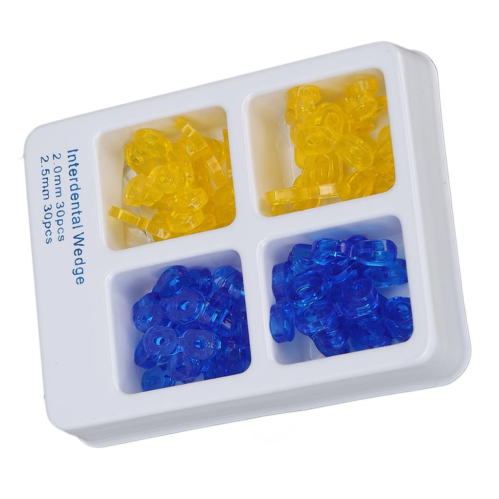 60Pcs Dental Wedge Elastic Rubber High Toughness Hygeian Tooth Seperator Fixing Wedges for Hospital