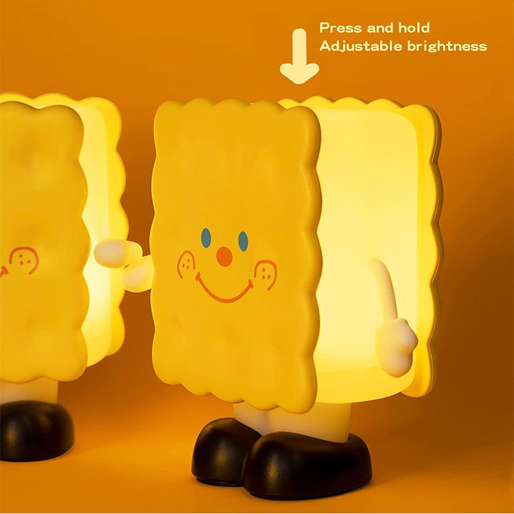 Biscuit Night Light Adjustable Brightness USB Rechargeable Led Nightlight