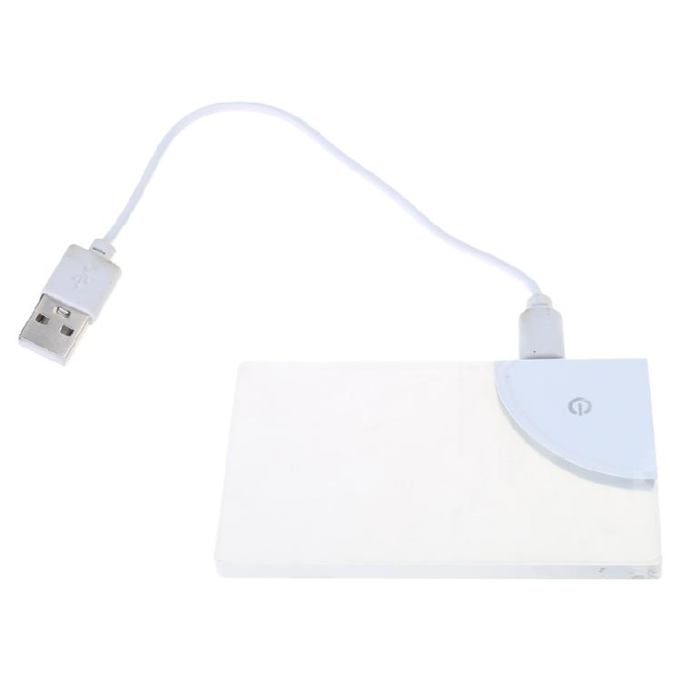Pocket Sized LED Card Lamp Nameplate Light with Rainbow Effects for Business Professionals Transparent Name Tag Board