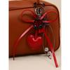 Premium sense pu bow love mini bag pendant ins wind mini earphone bag pendant keychain