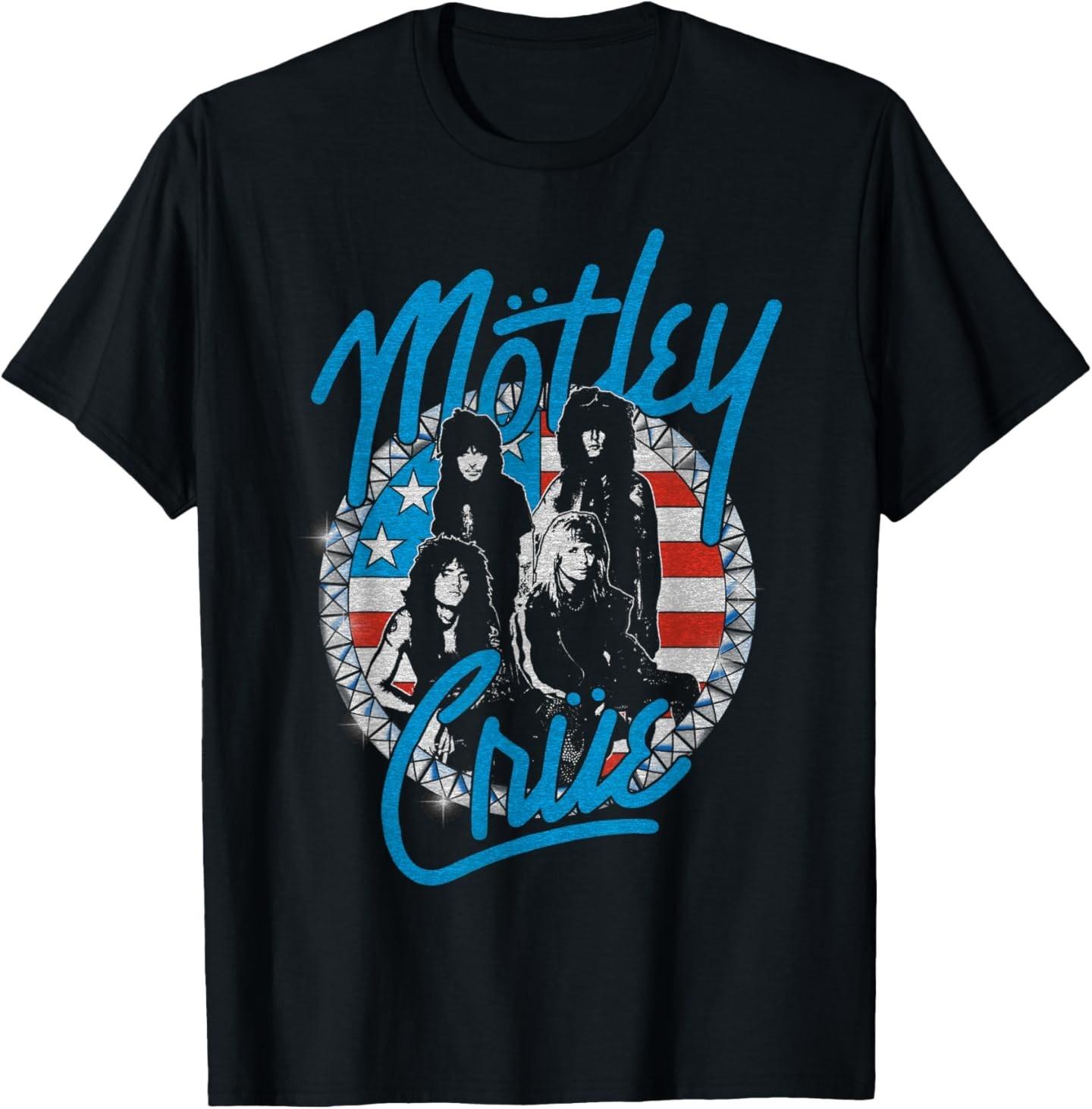 Mötley Crüe - Girls Vintage T-Shirt Mens Womens Tees Top XL