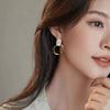 Fashionable Circle Earrings, High-end Feel, Personalized Trend, Earrings, Niche, Versatile, Light Luxury Earrings for Women