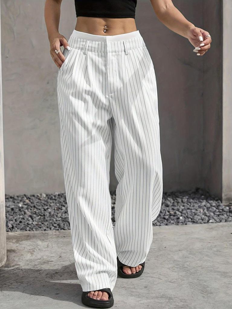 2025 Women's High-Waist Casual Loose Straight Trousers - Japanese & Korean Style for Spring/Summer