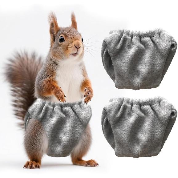 2PCS Small Pet Diapers,Adjustable Sugar Glider Diapers Climbing Diapers,Washable,Specially Designed for Use On Pet Squirrels Small Medium Guinea Pig.