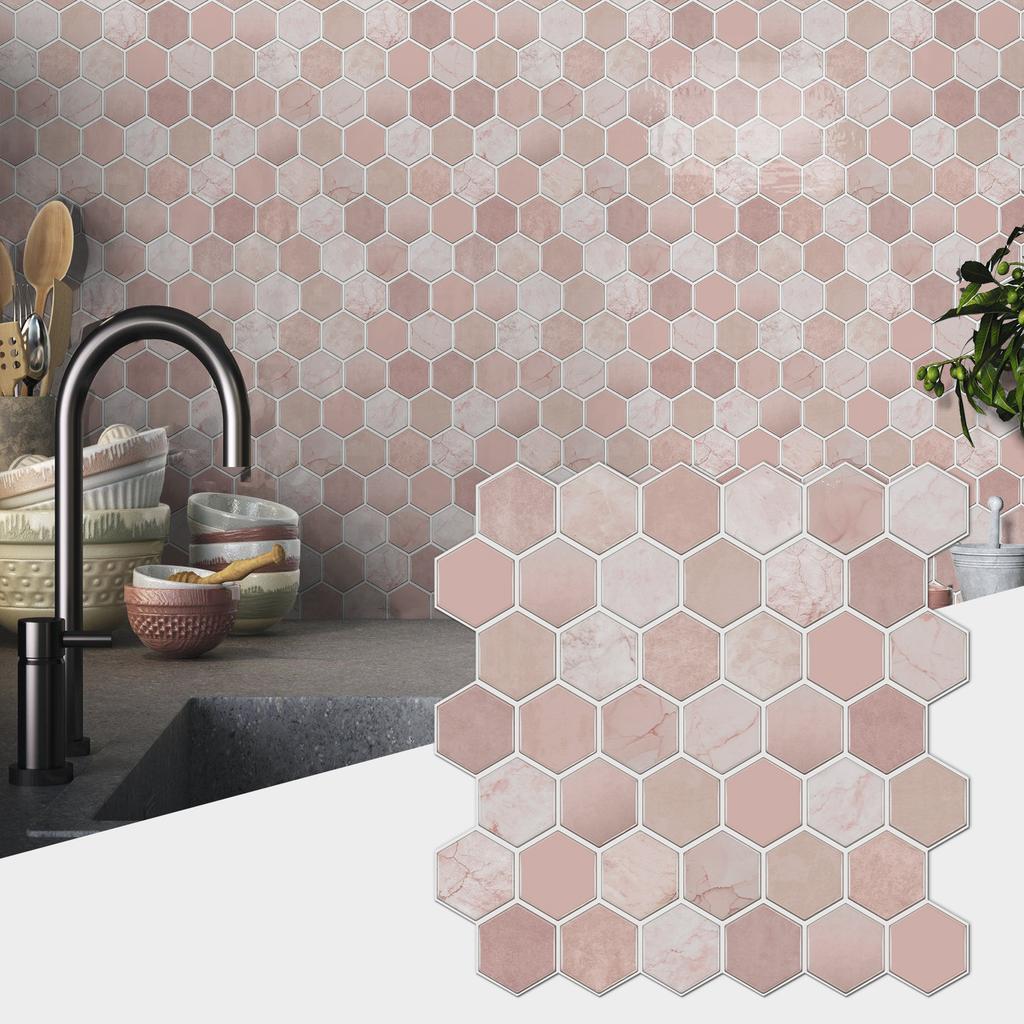 Simple Art Special-Shaped Tile Sticker, Self-Adhesive Wall Sticker, Kitchen Bathroom Pvc Waterproof Wallpaper Wallpaper