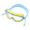Occhialini da Nuoto per Bambini Montatura Grande Impermeabili Antiappannamento HD con Clip per il Naso Giallo Blu