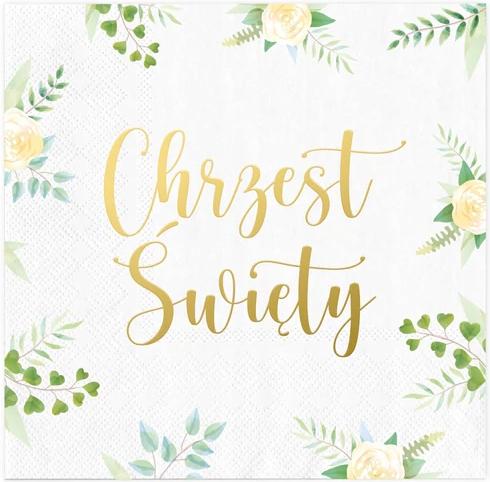 Holy Baptism Napkins Christening 33X33Cm 10 Pcs