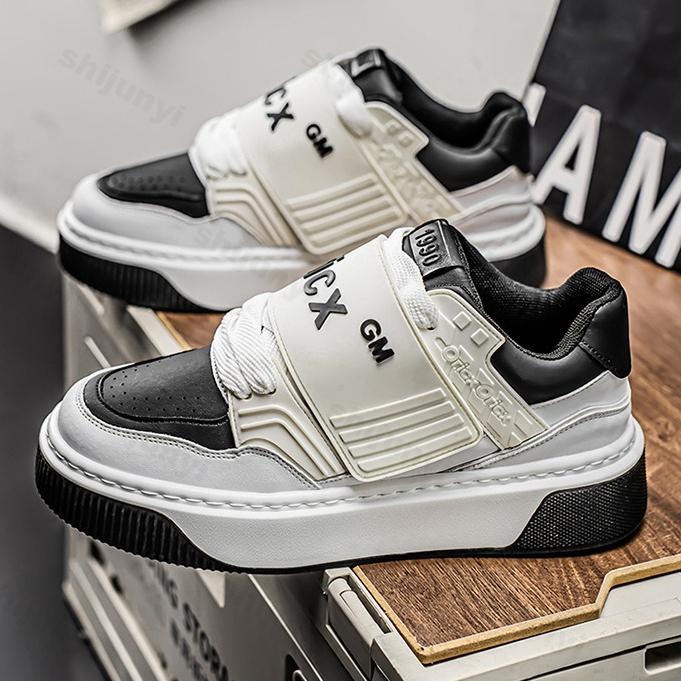 Fashion 2025 Spring New Niche Design Thick Sole Casual Shoes for Men Fashion Trend Comfortable Low Top Shoes Color Block Chunky sneakers