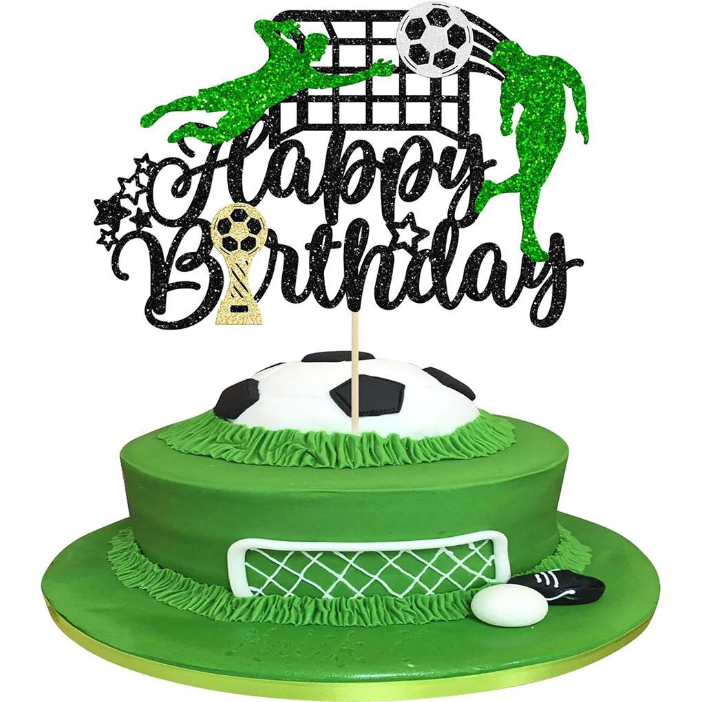 Fußball-Cupcake-Topper für Geburtstagsparty Dekoration Fußball-Cupcake-Topper Cupcake Picks