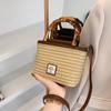Designer Luxury Handbags Small Straw Bucket Bags For Women 2024 Summer Lady Travel Purses Female Shoulder Crossbody Bag Bolsa