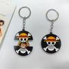 Anime ONE PIECE Keychain Retractable Metal Keyring Luffy Ace Chopper Accessory