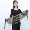 Fashion Tassel Belly Dance Hip Scarf with Gold Color Coin Sequins Women Belt Skirt Belly Dance Belt Show Costumes