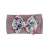 baby new children's hair accessories cute baby floral seamless wide headscarf nylon bow baby headband
