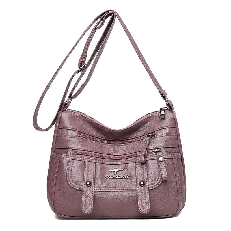 Soft PU Leather Women Tote Bag Large Capacity Faux Cowhide Leather Fashionable Shoulder Crossbody Bag for Women