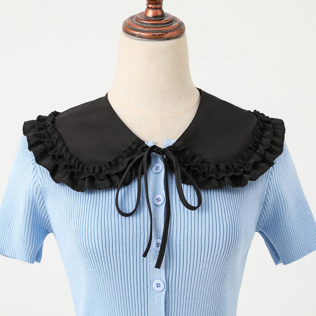 Women's New Wave Edge Decoration Fashion Shawl Lap Shoulder Detachable Versatile Fake Collar