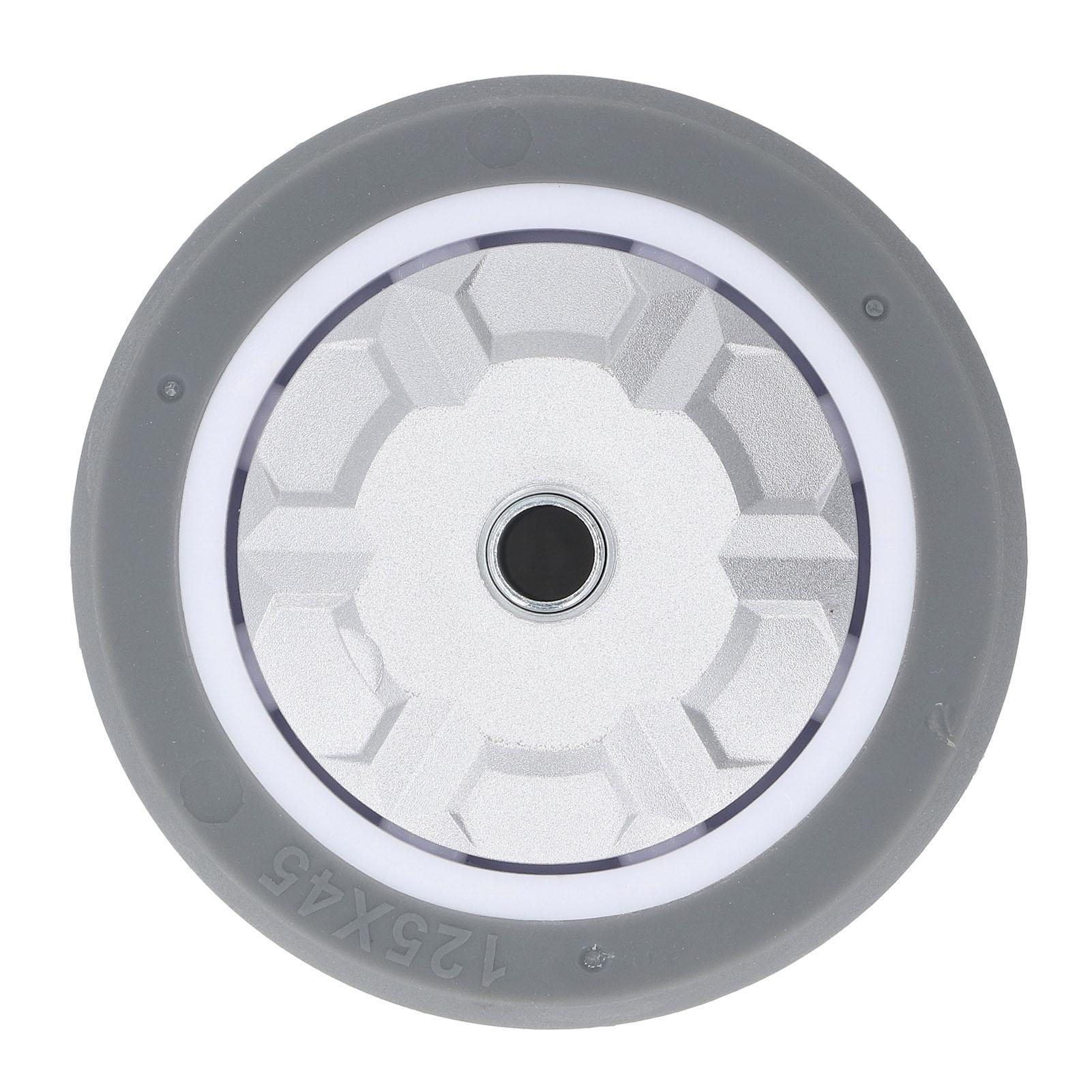 

5-дюймовое резиновое колесо, грузоподъемность 200 кг, амортизирующее, износостойкое, тихое цельное колесо из TPR для тележки