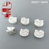Sterling Silver Cute Cat Charms DIY Bracelet with 3D Beads Accessories