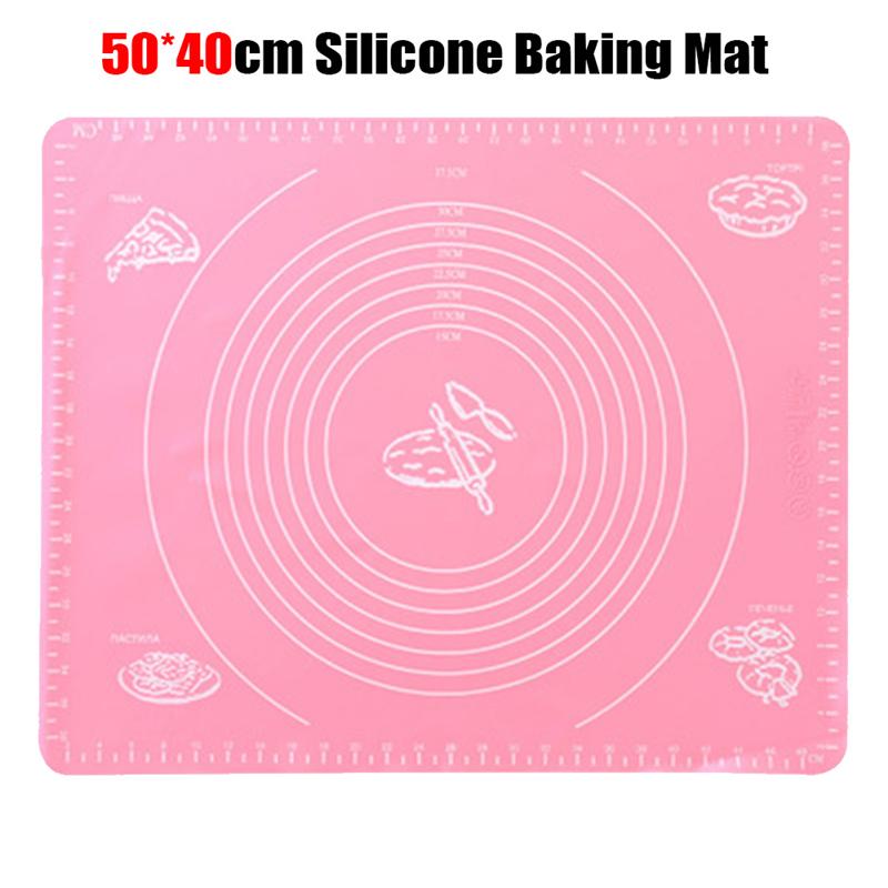 50x40cm Antihaft-Silikon-Backmatte Teigmatte Silikonmatte für den Ofen für Kekse Fondant Gebäck Küche Backzubehör Kochwerkzeuge