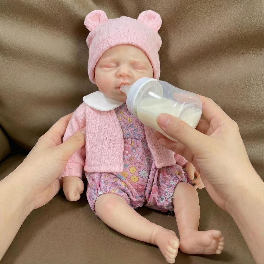 Soft Bouncy Solid Silicone Rebirth Doll Pascale 12'' 30cm Palm Emulation Baby Doll Realistic Asleep High Painted Skin Reborn Doll Child Christmas Gift