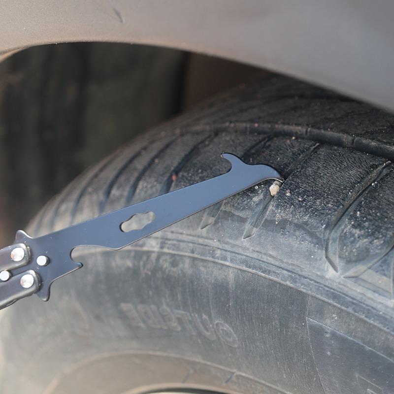 Car Tire Stone Removal Hook Portable Emergency Escape Safety Hammer Bottle Opener Auto Wheel Tire Gap Stone Cleaning Hook Tools