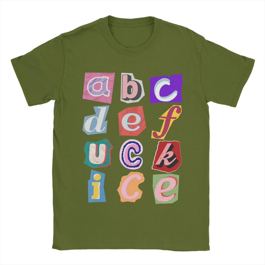 Unisex Abcdefuckice Funny Ice T Shirt  Cotton Tops Leisure Short Sleeve O Neck Tee Shirt XL XL XL TShirt