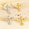 6pcs/Lot Animal Pendant Hummingbird Charms For Jewelry Making Earrings Necklace Stainless Steel Charm Cute Accessories Materials