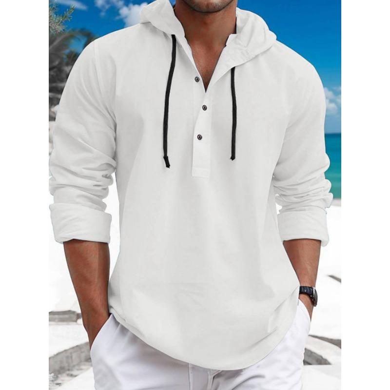 

TEMU Trend Fashion Men s Pearl Cotton Small Twill Half Cardigan Hooded Button Sweater S