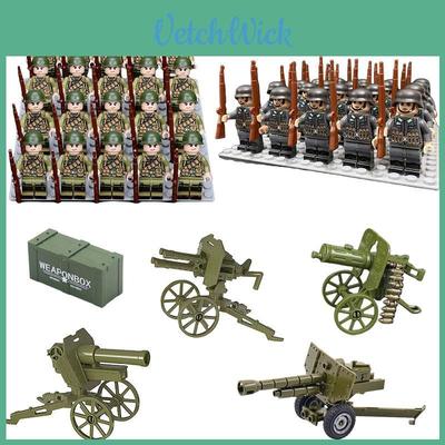 Abs Plastic Building Blocks Wwii Soldier Army Set Educational Toy For Children