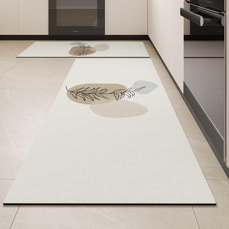 Wabi-Sabi Quadratische Küchenbodenmatten: Saugfähige, rutschfeste, weiche, verschleißfeste und pflegeleichte Kieselalgen-Schlammmatten