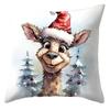 Nordic Christmas Animal Pillow Decoration Sofa Pillow Case Pillow Bedroom White Bear Snowman Cushion Pillow Case