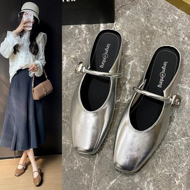 Fashion Women Flat Single Shoes Women 2024 New Casual Retro British Small Leather Shoes Spring and Autumn Beanie Shoes zapatillas mujer